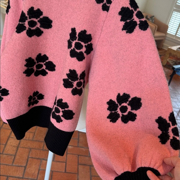 Manoush - Women’s Pink Daisy Floral Sweater - Size: Medium - Picture 8 of 9